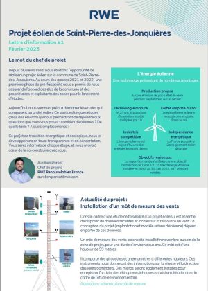 Lettre d'information n°1